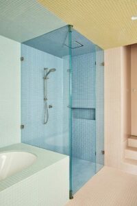 Batchelor Isherwood Interior Design mosman home bathroom colour tile detail