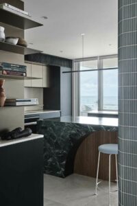 Ocean Street Narabeen, apartment interior, Karen Batchelor, kitchen with view